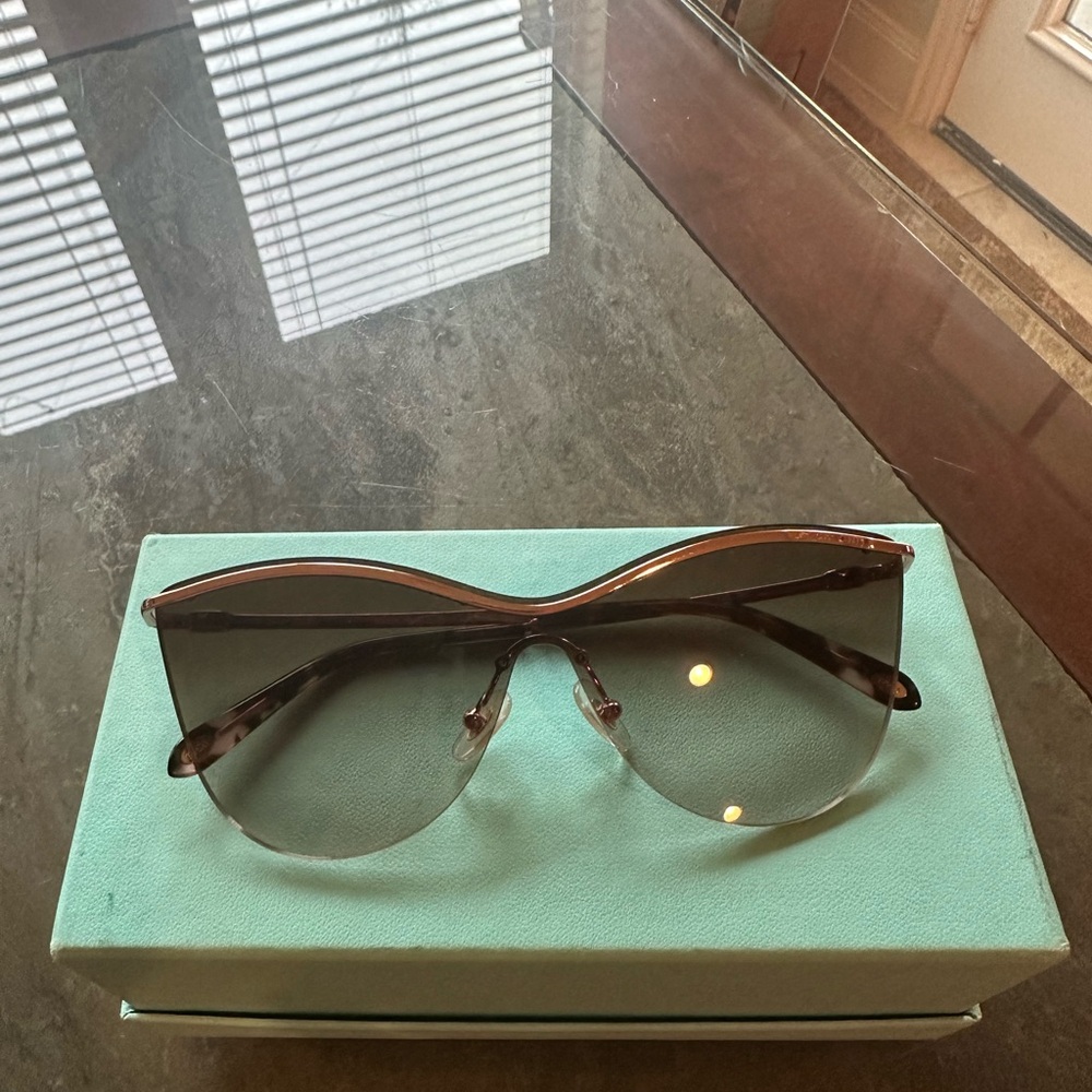 Tiffany & Co. Brown Sunglasses with Cat-Eye Design